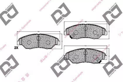 Комплект тормозных колодок DJ PARTS BP1357